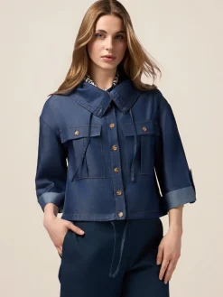 Giacca destrutturata boxy in tencel