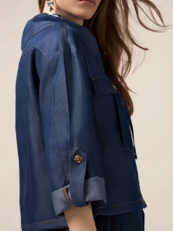 Giacca destrutturata boxy in tencel