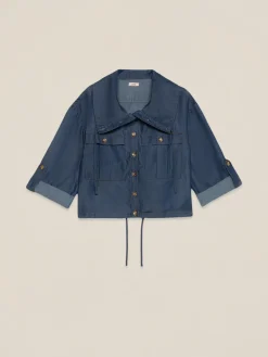 Giacca destrutturata boxy in tencel