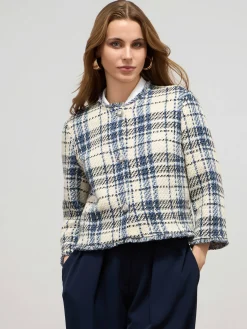 Giacca in tweed con frange