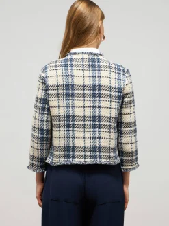 Giacca in tweed con frange