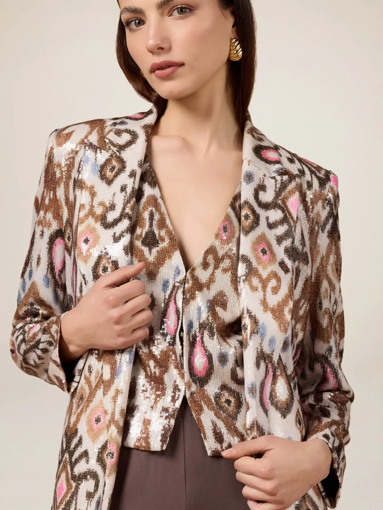 Gilet fantasia con paillettes