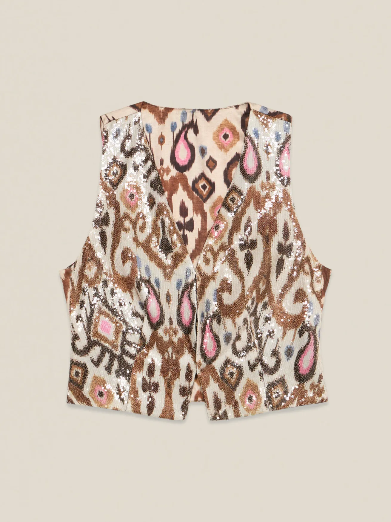 Gilet fantasia con paillettes