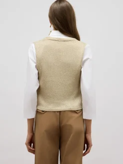 Gilet in filato lurex
