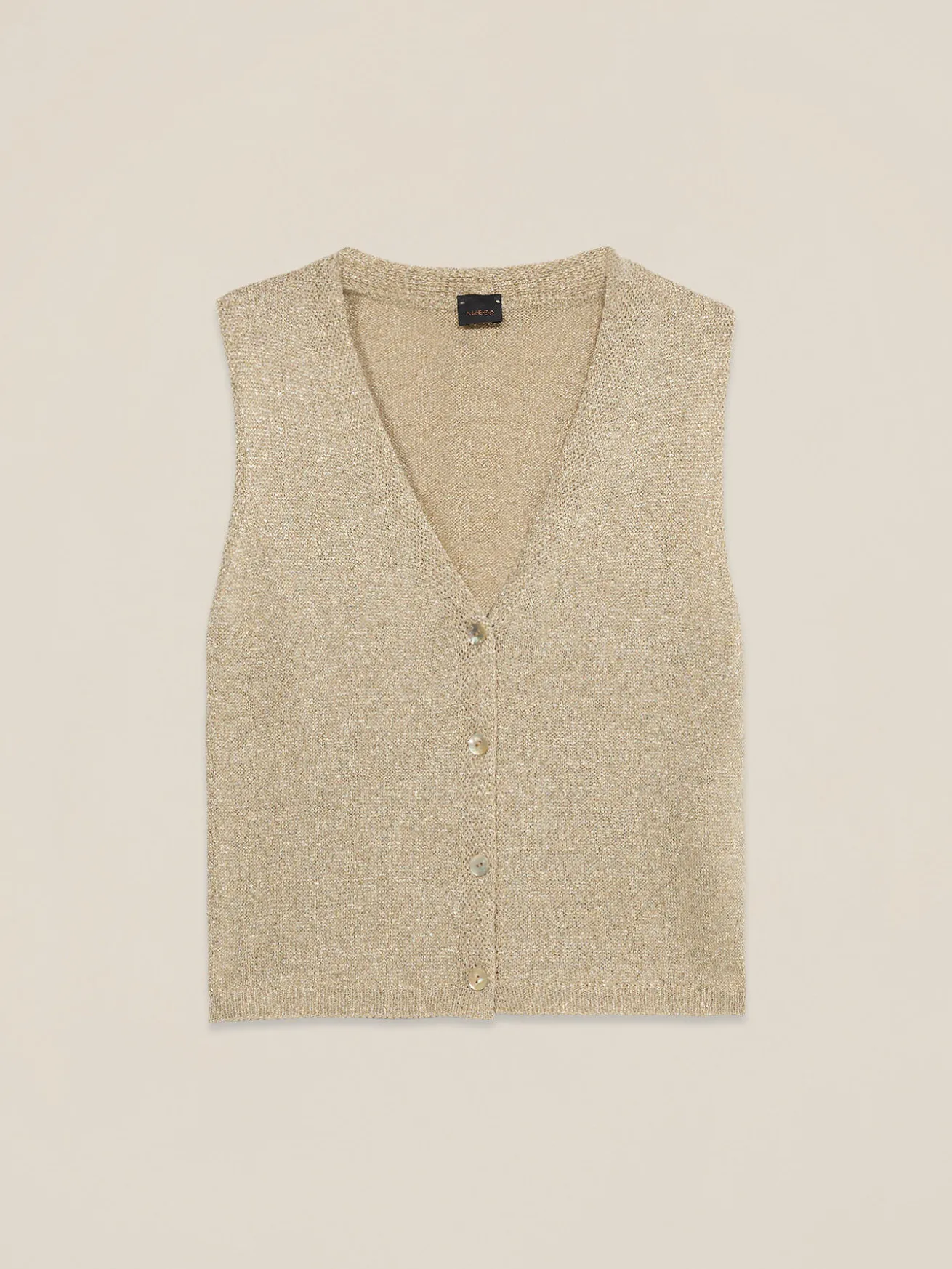 Gilet in filato lurex