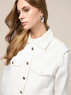 Gilet in gabardine misto cotone