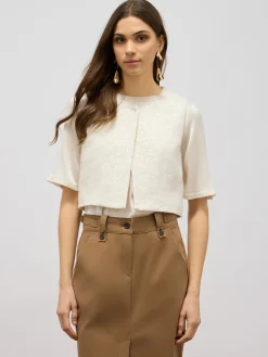 Gilet in tessuto con paillettes
