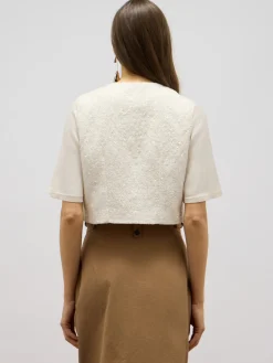 Gilet in tessuto con paillettes
