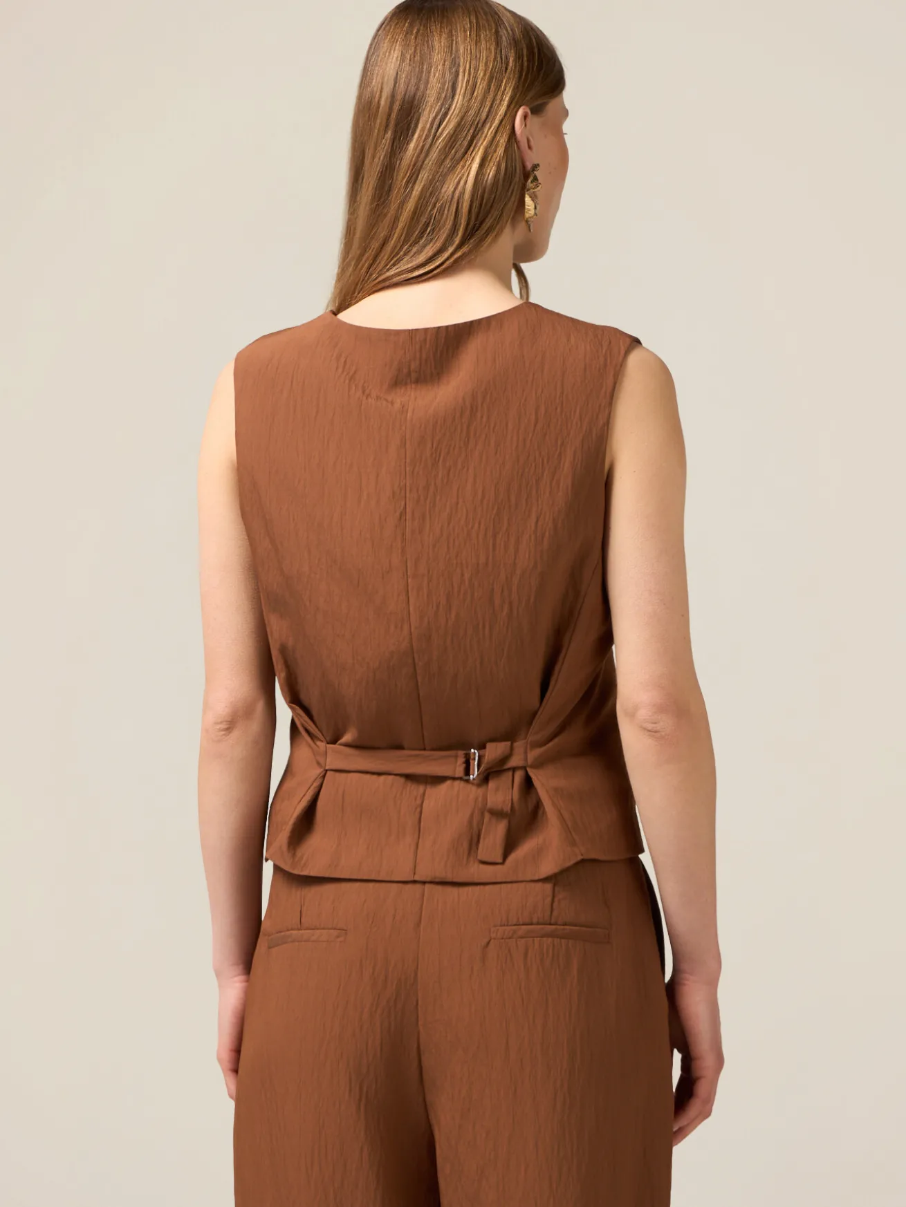 Gilet in tessuto fluido