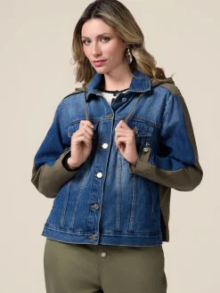 Giubbotto denim e cotone
