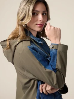 Giubbotto denim e cotone