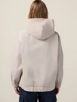 Giubbotto in nylon con cappuccio