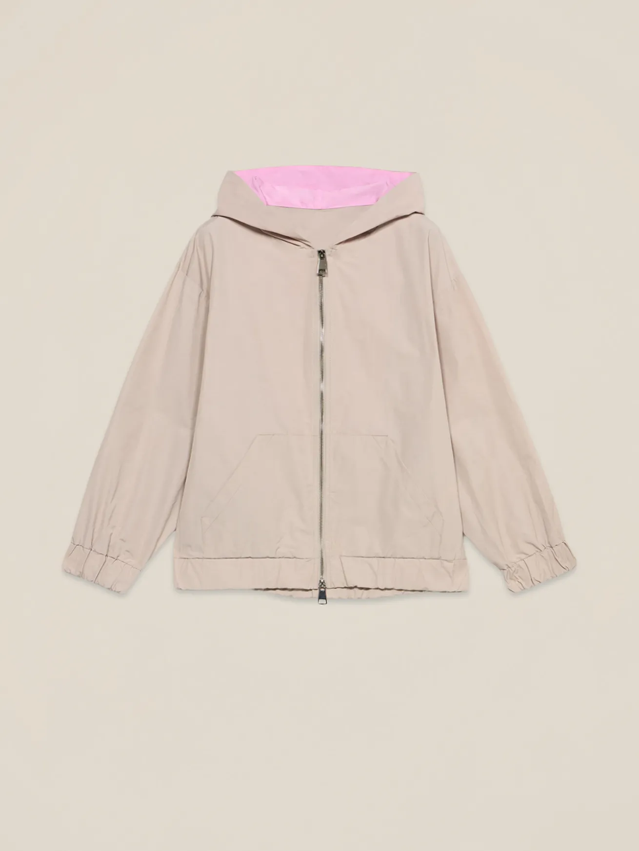 Giubbotto in nylon con cappuccio