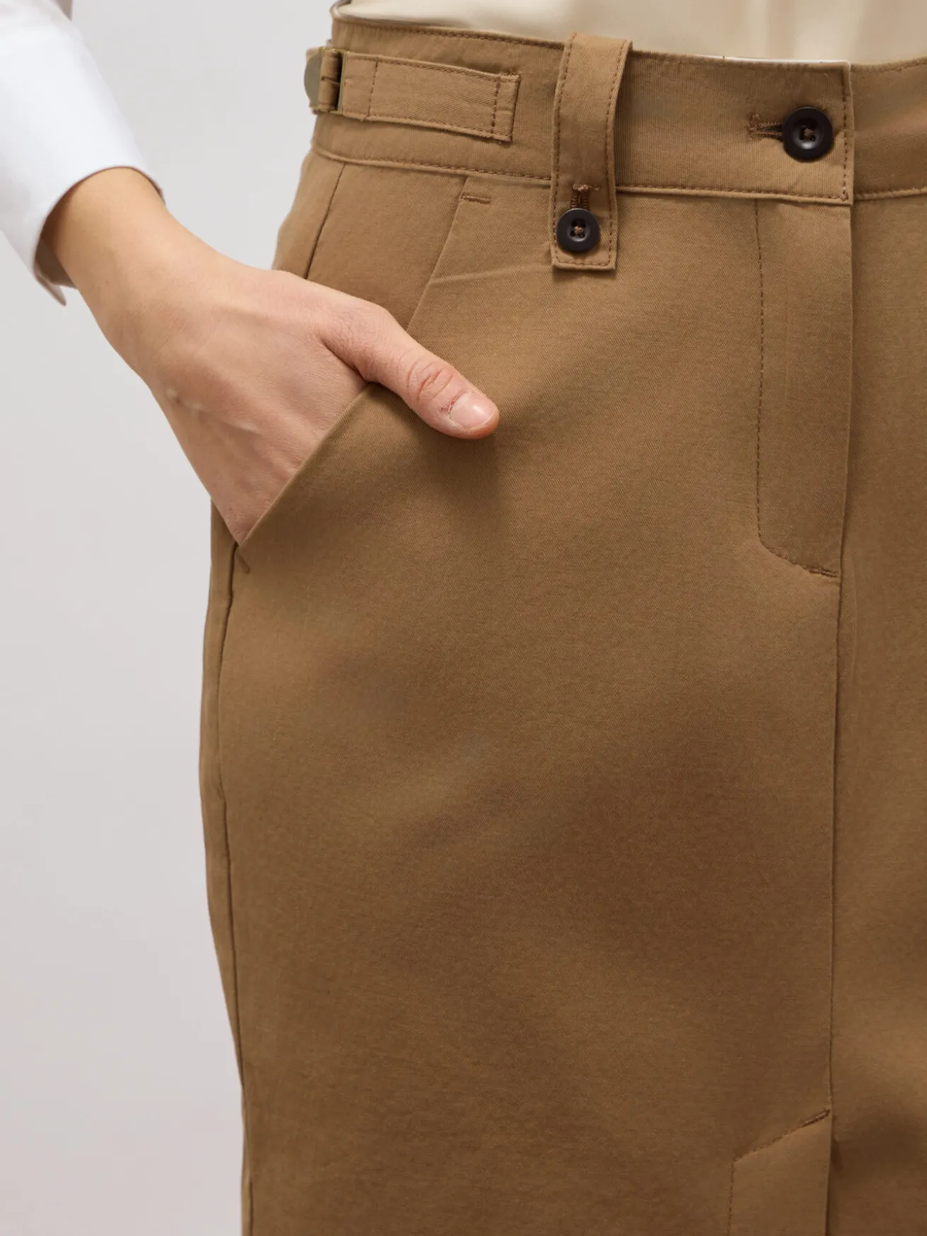 Gonna tubino cropped in misto cotone
