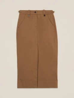 Gonna tubino cropped in misto cotone