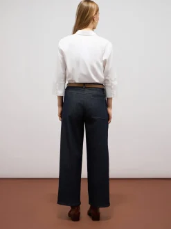 Jeans a palazzo con cintura