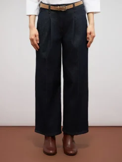 Jeans a palazzo con cintura