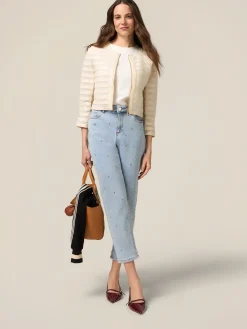 Jeans boyfit con castoni