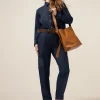 Jeans cargo con micro cristalli