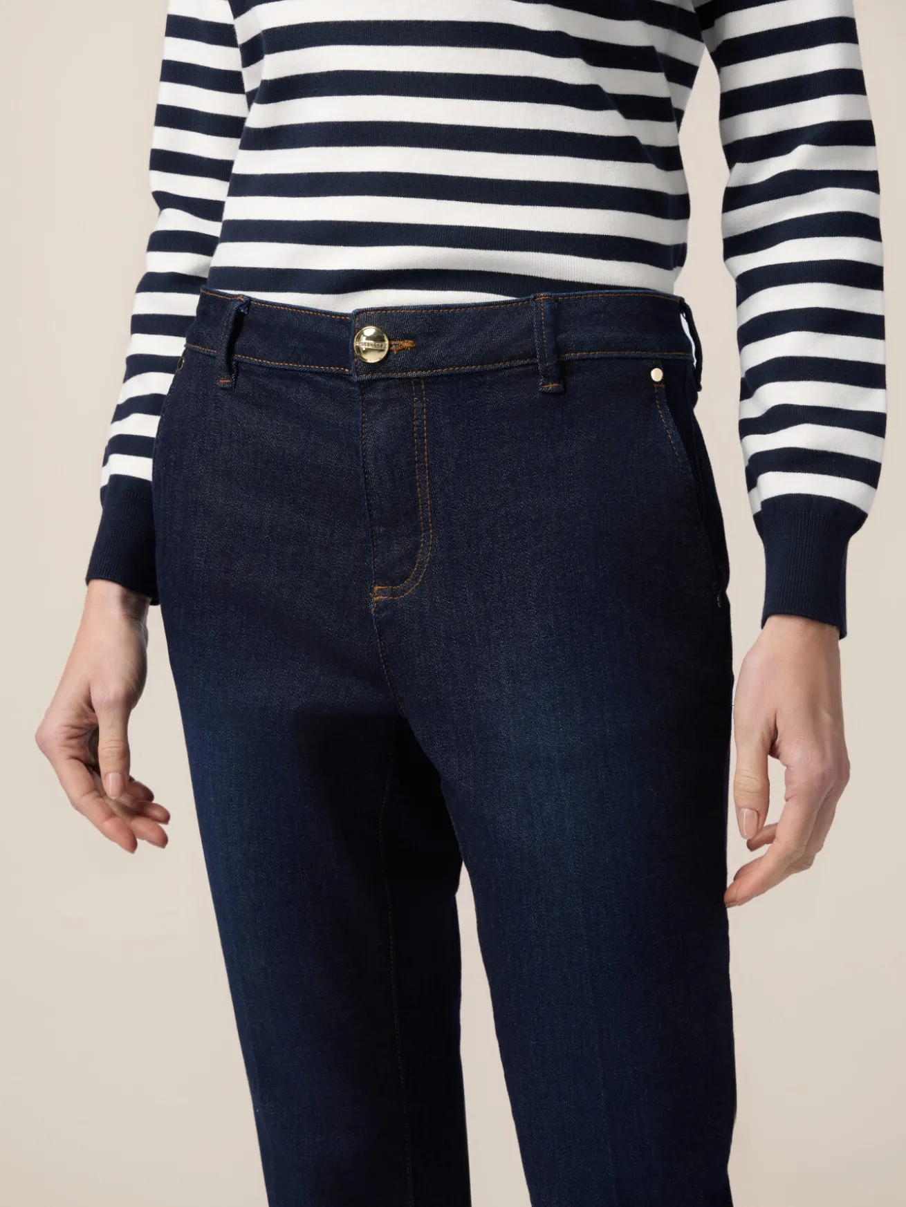 Jeans chino in denim rinse