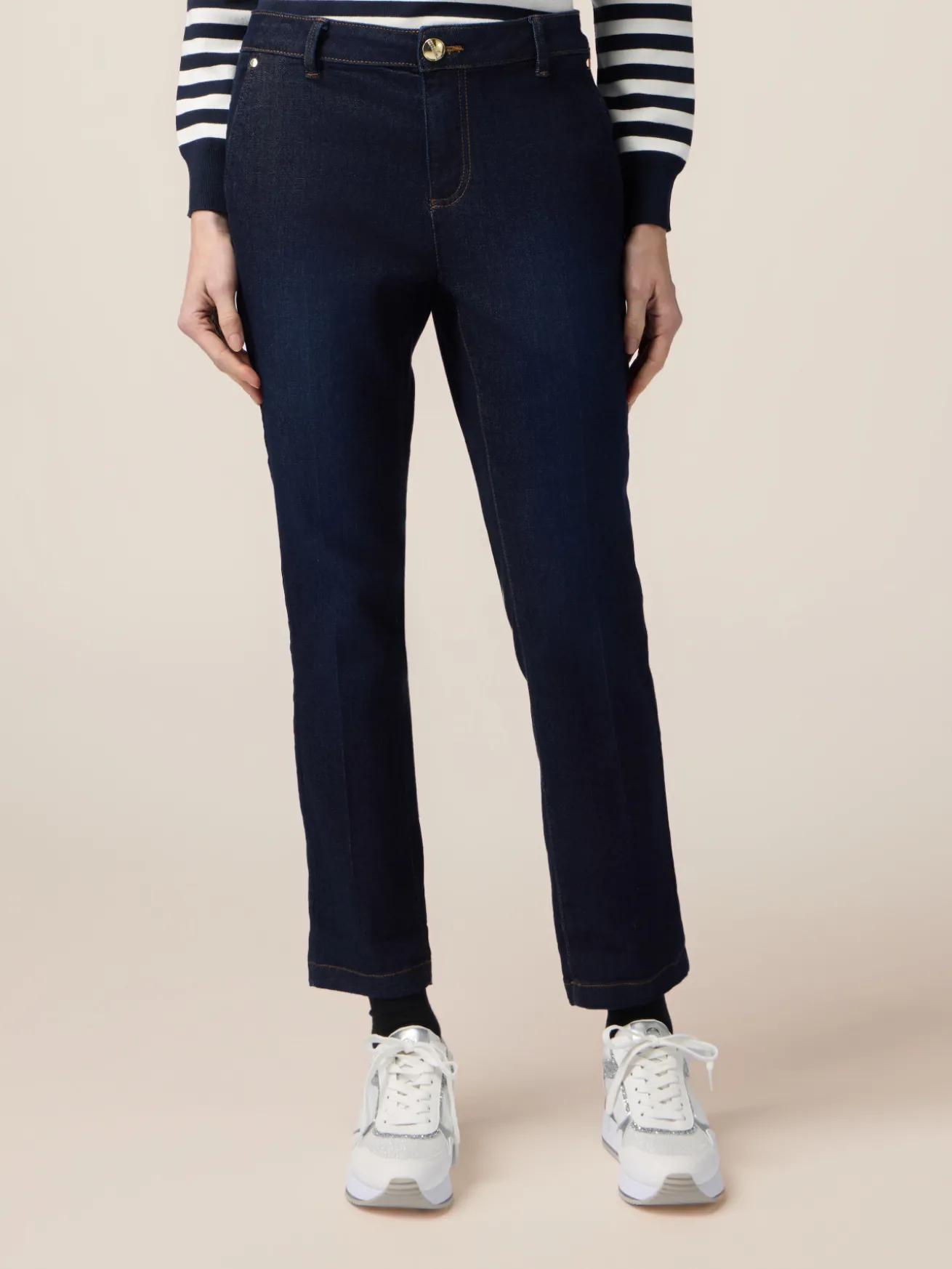 Jeans chino in denim rinse