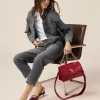 Jeans regular con applicazioni di strass