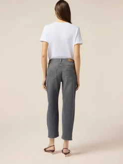 Jeans regular con applicazioni di strass