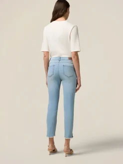 Jeans skinny stone bleached con dettaglio bottoni