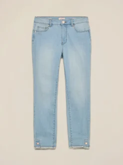 Jeans skinny stone bleached con dettaglio bottoni