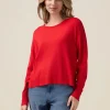 Maglia boxy con bottoni sul fondo maniche