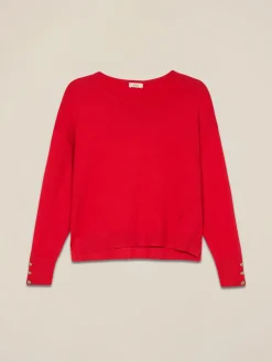 Maglia boxy con bottoni sul fondo maniche