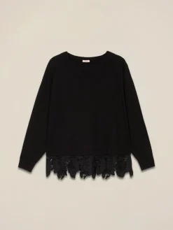 Maglia con inserto in pizzo