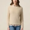 Maglia girocollo lurex con bottoni dietro