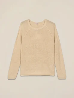 Maglia girocollo lurex con bottoni dietro