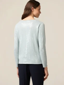 Maglia in cotone con paillettes
