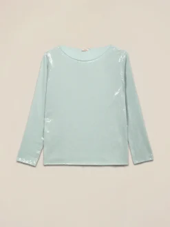 Maglia in cotone con paillettes