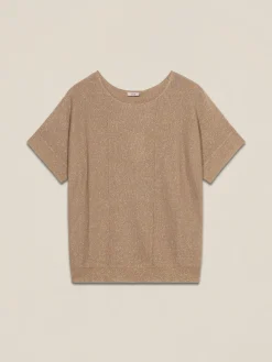 Maglia lurex con maniche corte