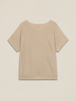 Maglia lurex con maniche corte
