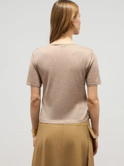 Maglia lurex maniche corte