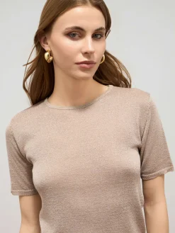 Maglia lurex maniche corte