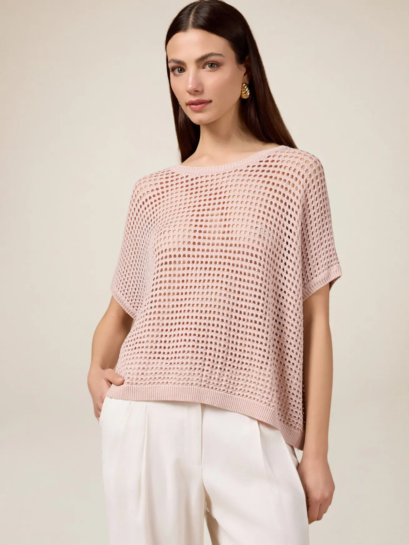 Maglia lurex traforata