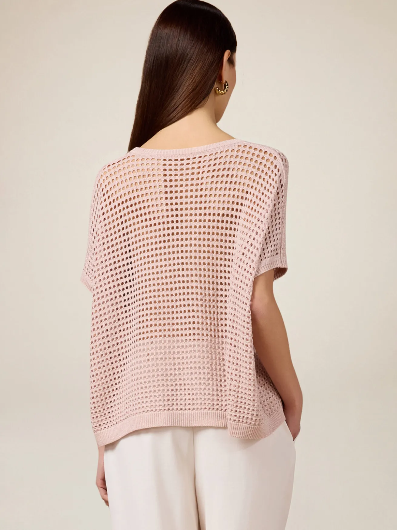 Maglia lurex traforata