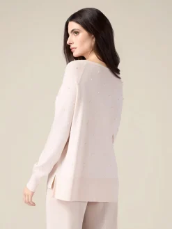 Maglia misto viscosa con applicazioni