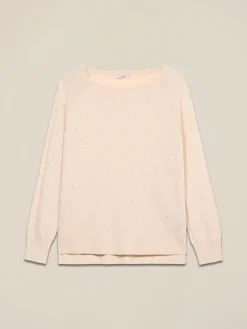 Maglia misto viscosa con applicazioni