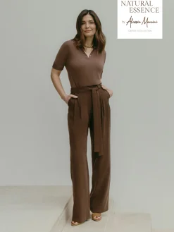 Maglia polo con profili lurex