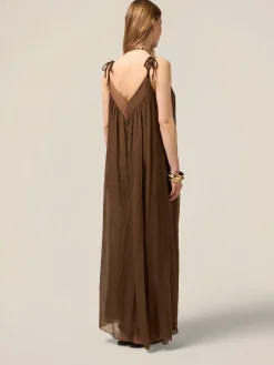 Maxi tuta in seta/viscosa