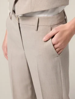 Pantaloni a sigaretta in tessuto fluido