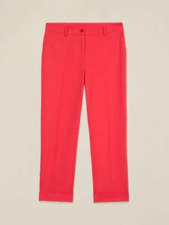 Pantaloni a sigaretta in tessuto crêpe