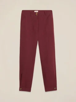Pantaloni baggy in lino/viscosa