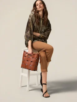 Pantaloni chino misto cotone